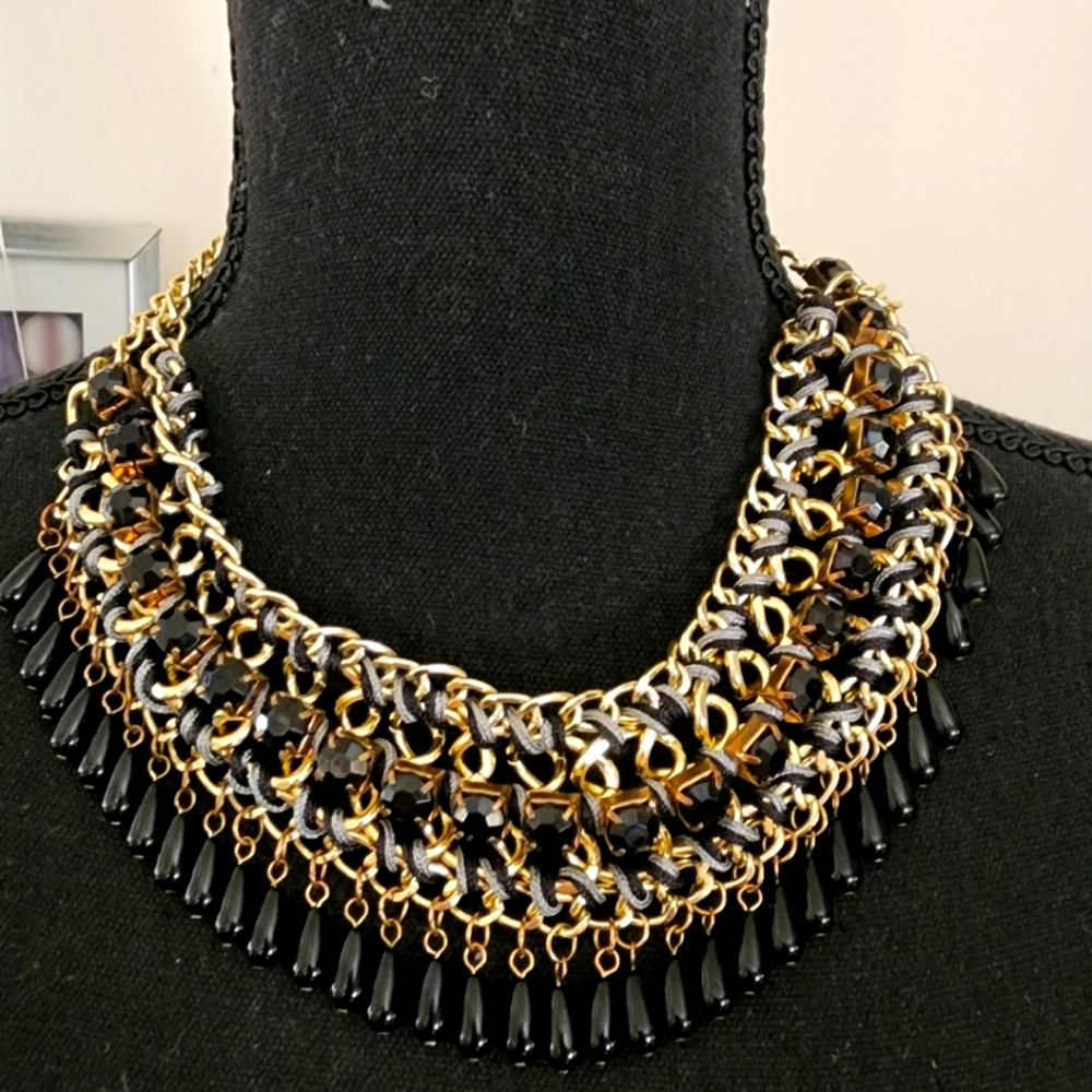 Statement necklace.